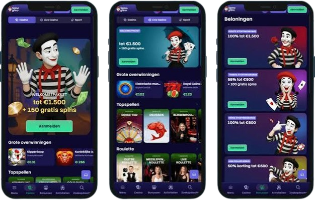 Spinogrino Casino App-schermafbeelding